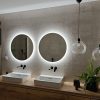Kruhové LED zrkadlo 60cm s okrajom - Image 2