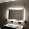 LED zrkadlo 120x80cm so vzorom v čiernom ráme - Image 5