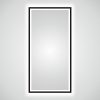 LED zrkadlo 120x60cm so vzorom v čiernom ráme