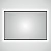 LED zrkadlo 120x80cm so vzorom v čiernom ráme